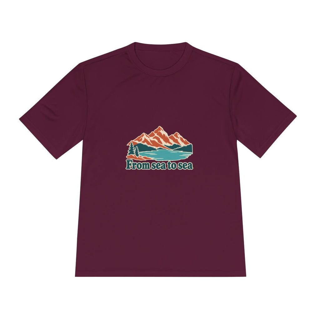 Canada Performance T-Shirt | Rockies Lake | From sea to sea | Country Travel Gift — front — View 19