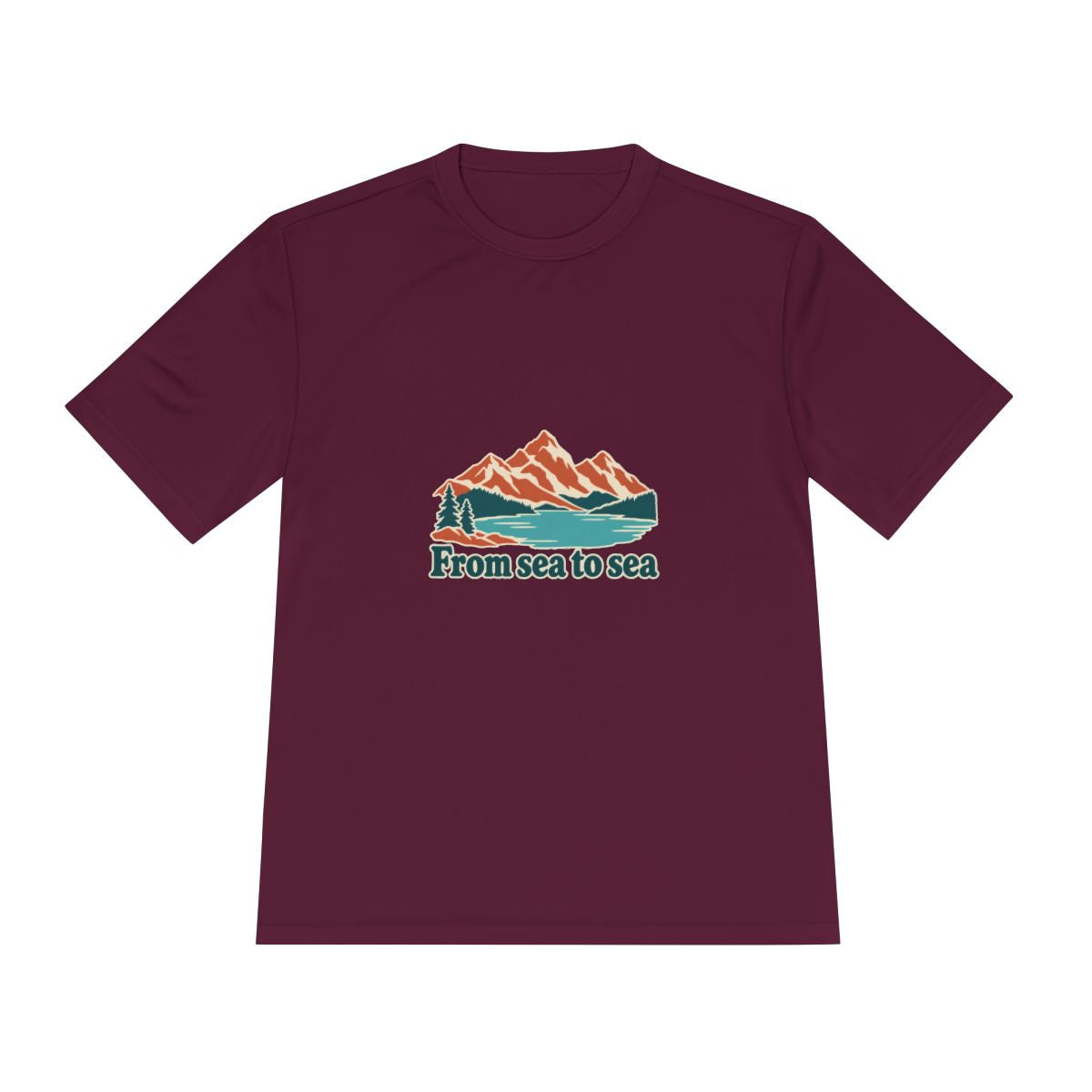 Canada Performance T-Shirt | Rockies Lake | From sea to sea | Country Travel Gift — front — View 19