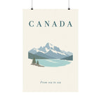 Canada Matte Poster | Rockies Lake | From sea to sea | Country Travel Gift — front — View 01