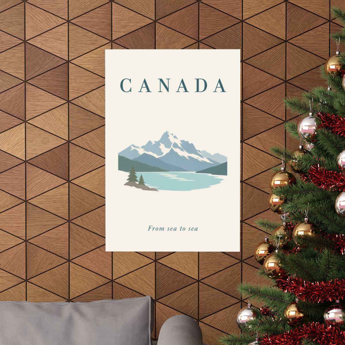 Canada Matte Poster | Rockies Lake | From sea to sea | Country Travel Gift — context-1 — View 03