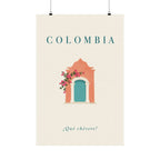 Colombia Matte Poster | Cartagena Doorway | ¡Qué chévere! | Country Travel Gift — front — View 01