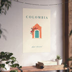 Colombia Matte Poster | Cartagena Doorway | ¡Qué chévere! | Country Travel Gift — context-3 — View 05
