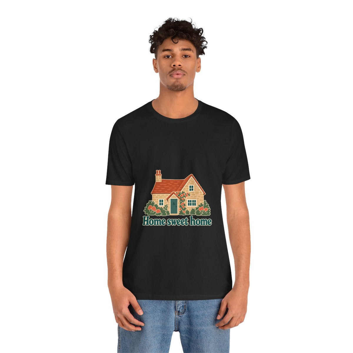 England Cotton T-Shirt | Cotswold Cottage | Home sweet home | Country Travel Gift — person-2 — View 05