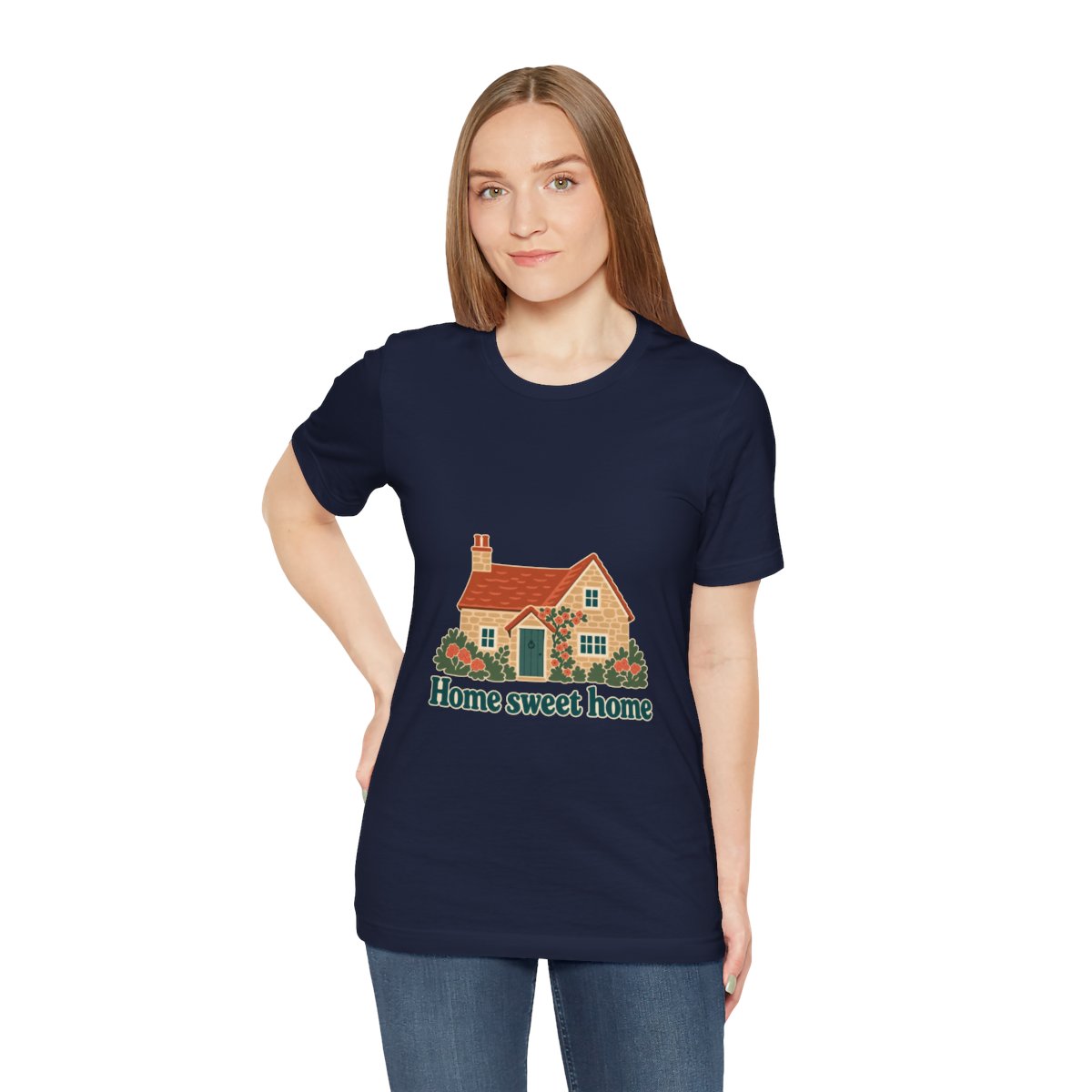 England Cotton T-Shirt | Cotswold Cottage | Home sweet home | Country Travel Gift — person-3 — View 06