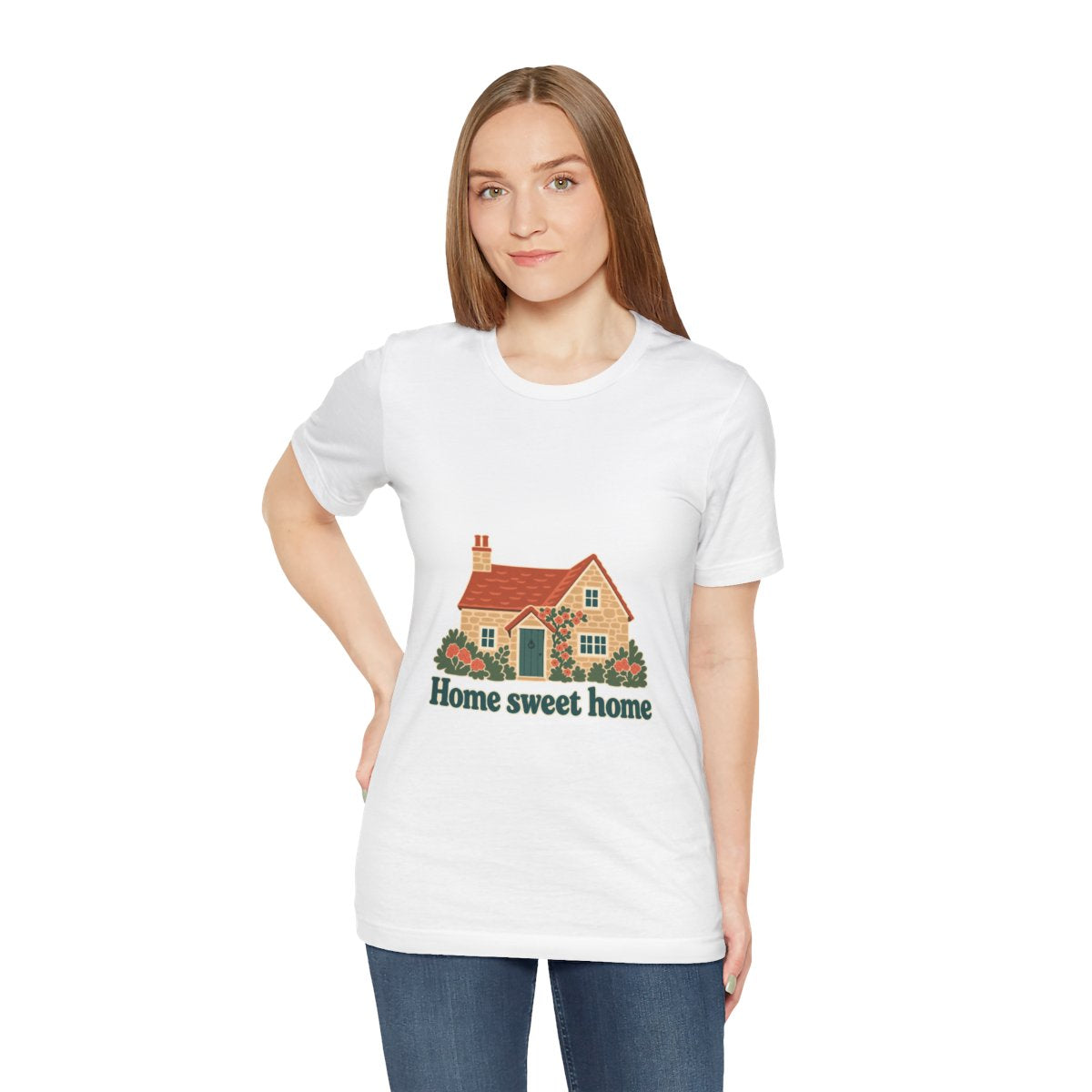 England Cotton T-Shirt | Cotswold Cottage | Home sweet home | Country Travel Gift — person-3 — View 17