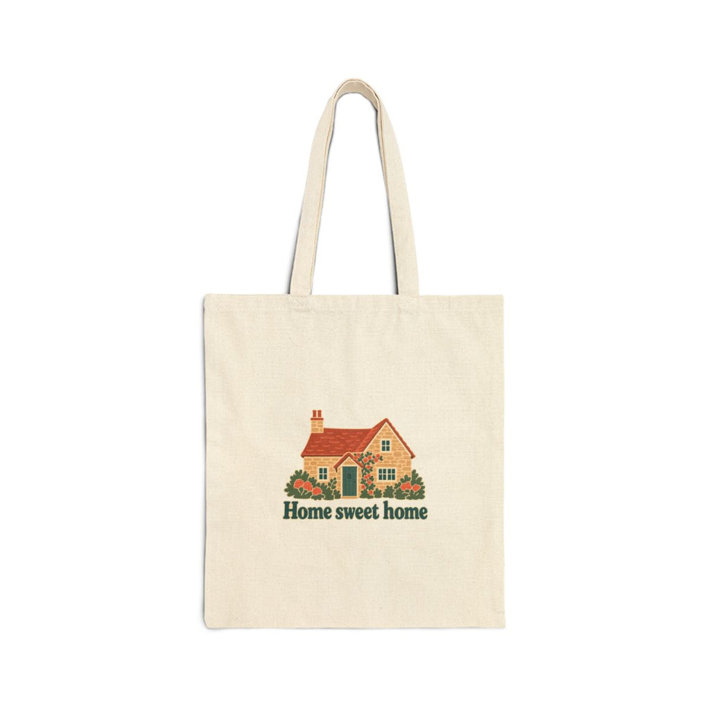 England Canvas Tote Bag | Cotswold Cottage | Home sweet home | Country Travel Gift — front — View 01
