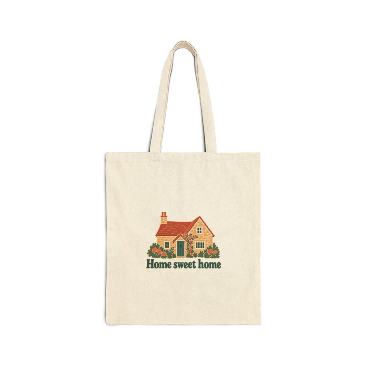 England Canvas Tote Bag | Cotswold Cottage | Home sweet home | Country Travel Gift — front — View 01