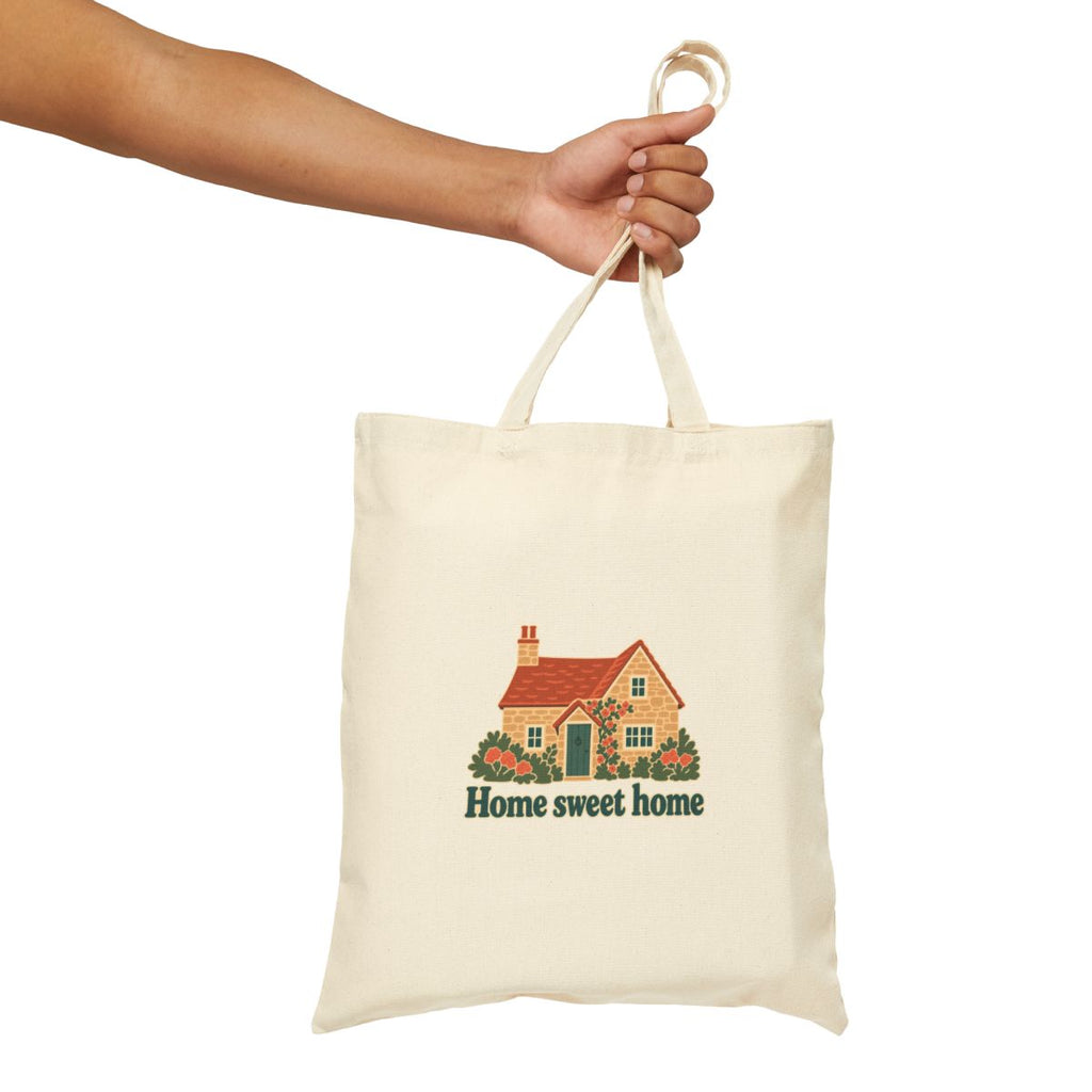 England Canvas Tote Bag | Cotswold Cottage | Home sweet home | Country Travel Gift — context-front — View 05