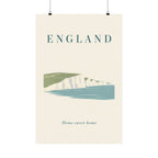 England Matte Poster | Seven Sisters Coast | Home sweet home | Country Travel Gift — front — View 01