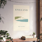England Matte Poster | Seven Sisters Coast | Home sweet home | Country Travel Gift — context-3 — View 05