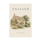 England Matte Poster | Cotswold Cottage | Home sweet home | Country Travel Gift — front-2 — View 02