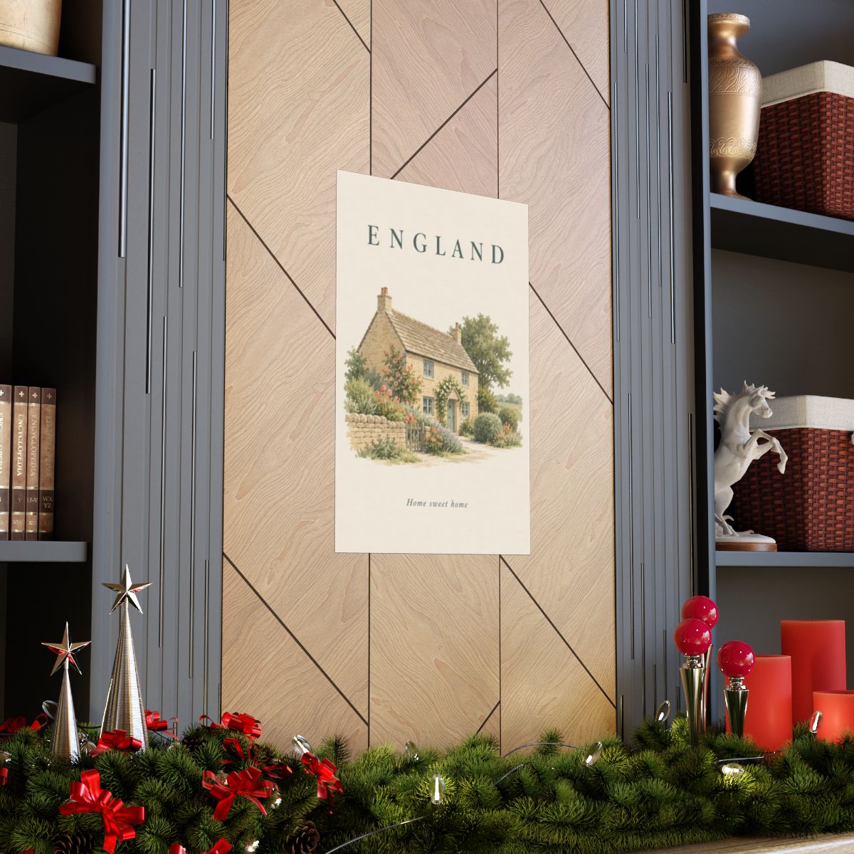 England Matte Poster | Cotswold Cottage | Home sweet home | Country Travel Gift — context-2 — View 04