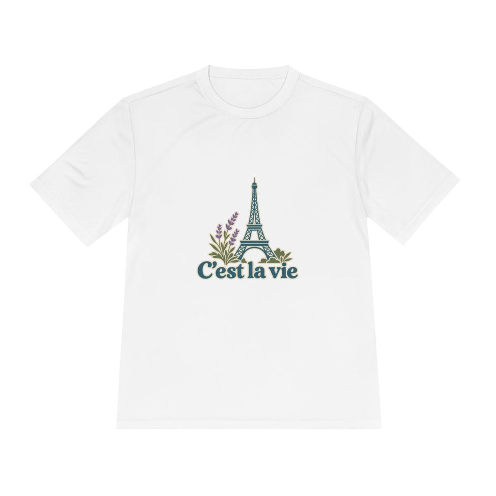 France Performance T-Shirt | Eiffel Tower | C'est la vie | Country Travel Gift — front — View 01