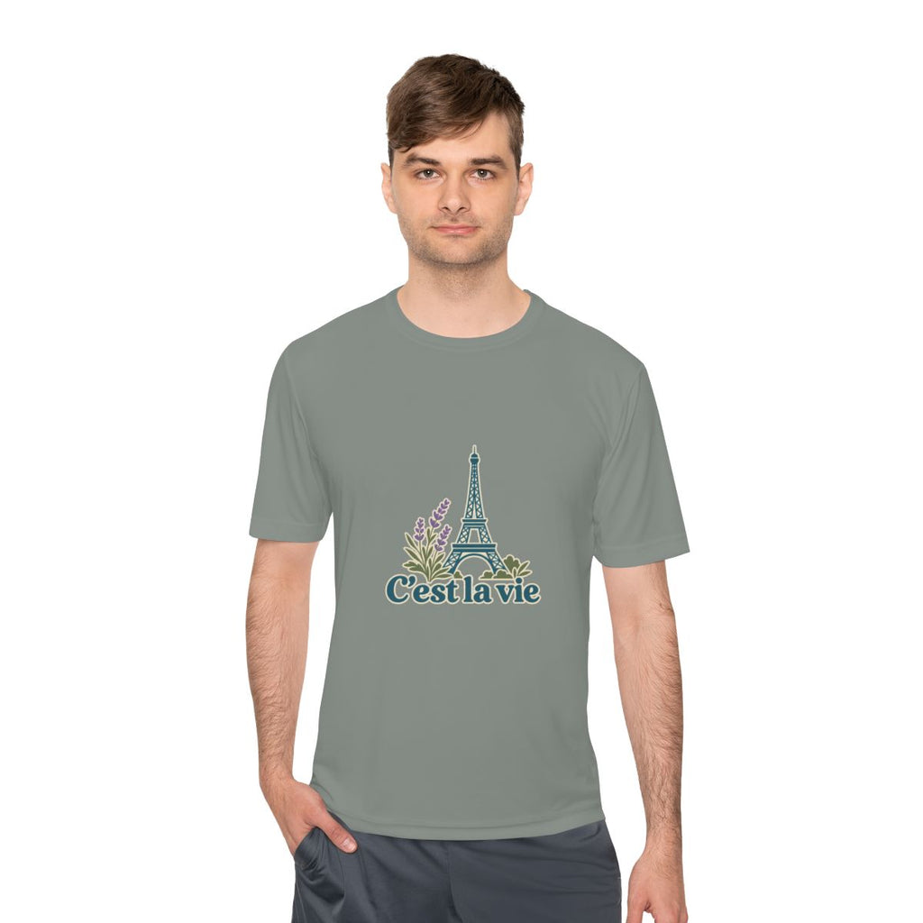 France Performance T-Shirt | Eiffel Tower | C'est la vie | Country Travel Gift — person-1 — View 10