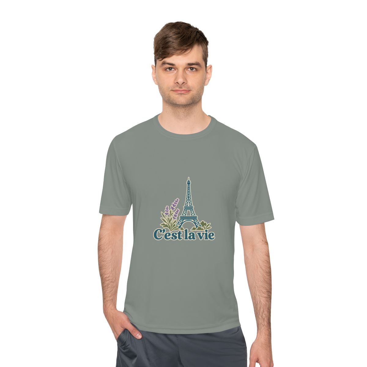 France Performance T-Shirt | Eiffel Tower | C'est la vie | Country Travel Gift — person-1 — View 10