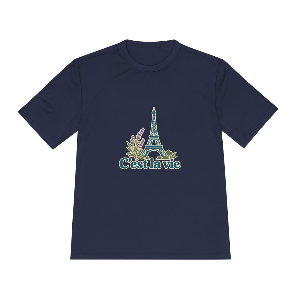France Performance T-Shirt | Eiffel Tower | C'est la vie | Country Travel Gift — front — View 12