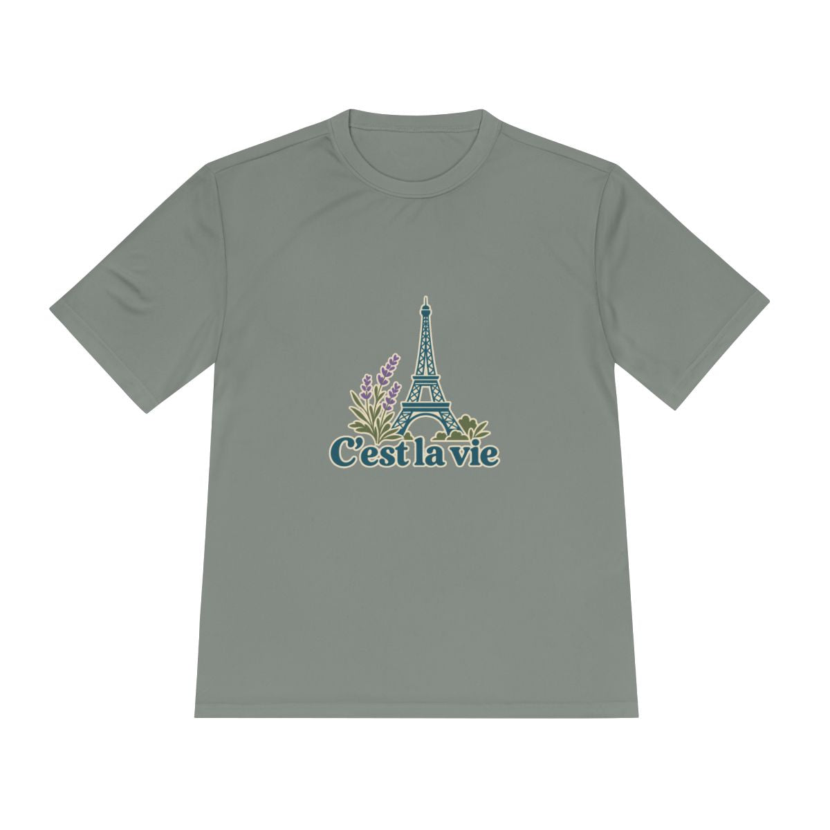 France Performance T-Shirt | Eiffel Tower | C'est la vie | Country Travel Gift — front — View 15