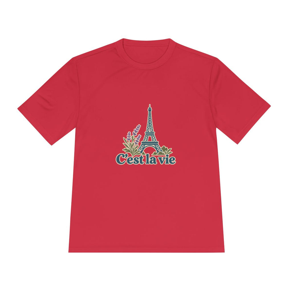 France Performance T-Shirt | Eiffel Tower | C'est la vie | Country Travel Gift — front — View 17