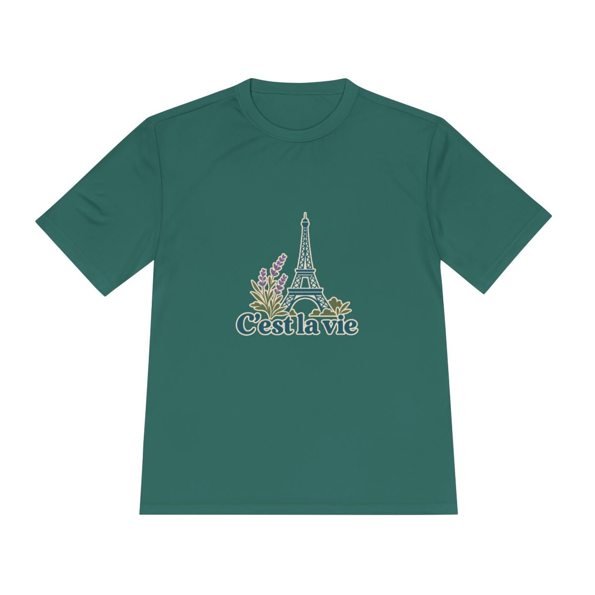 France Performance T-Shirt | Eiffel Tower | C'est la vie | Country Travel Gift — front — View 18