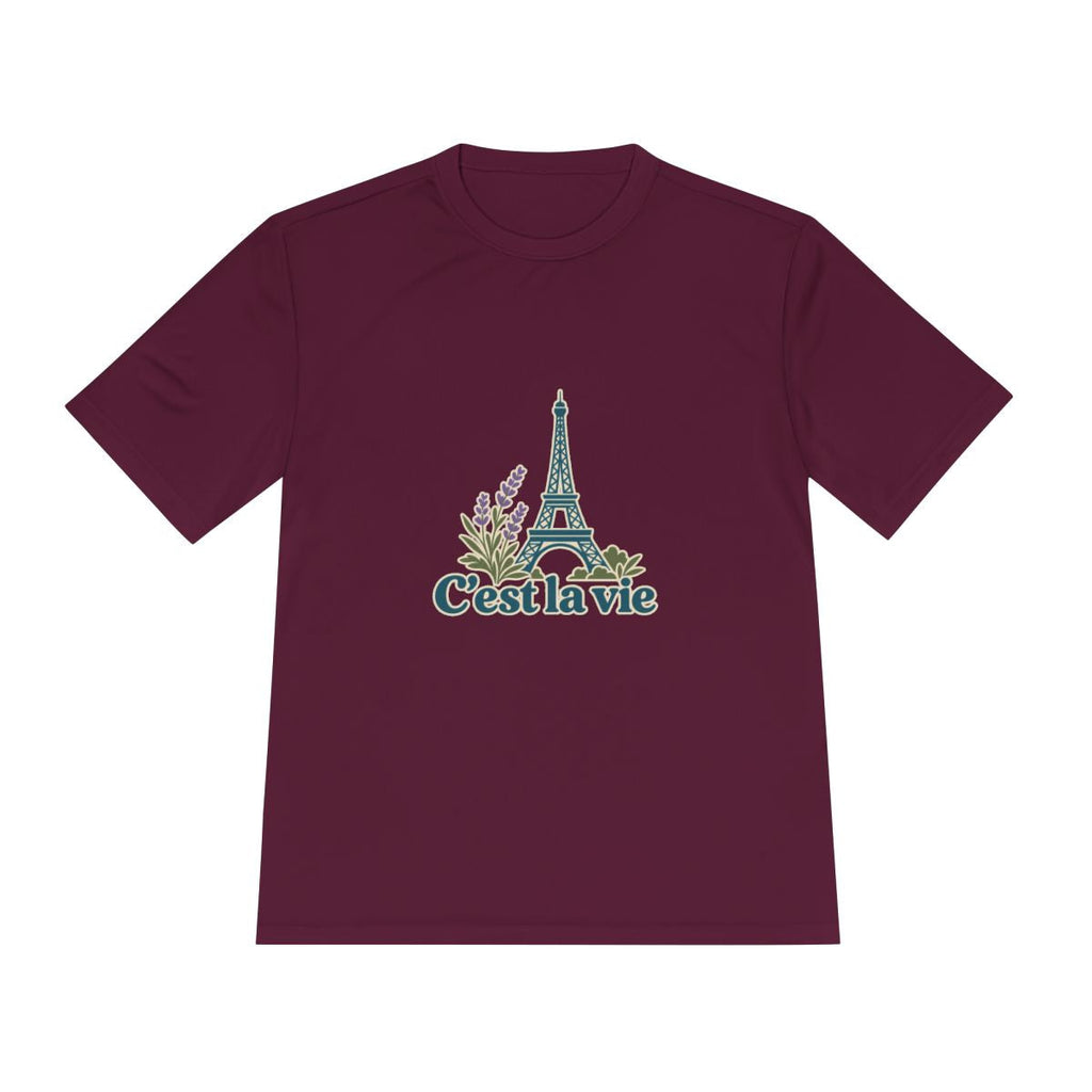 France Performance T-Shirt | Eiffel Tower | C'est la vie | Country Travel Gift — front — View 19