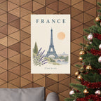 France Matte Poster | Eiffel Tower | C'est la vie | Country Travel Gift — context-1 — View 03