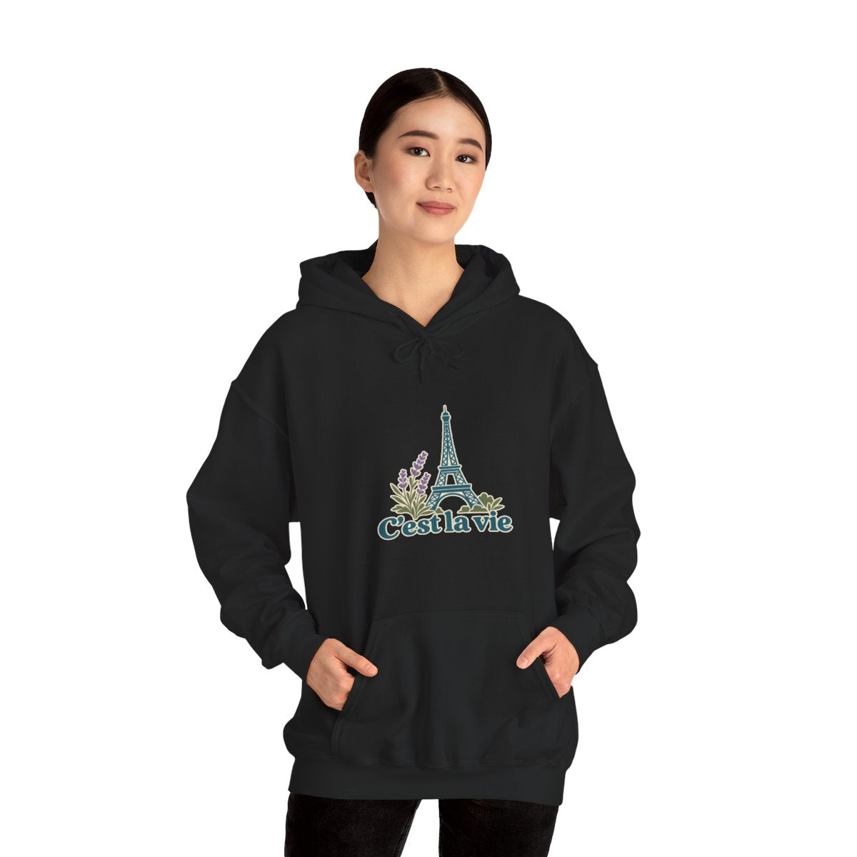 France Hoodie | Eiffel Tower | C'est la vie | Country Travel Gift — on-model-98427 — View 05