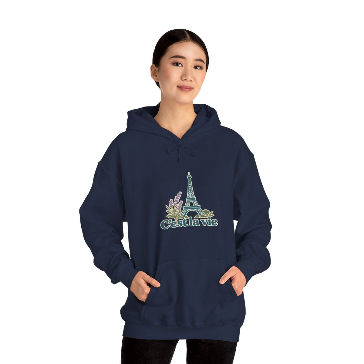 France Hoodie | Eiffel Tower | C'est la vie | Country Travel Gift — on-model-98427 — View 06