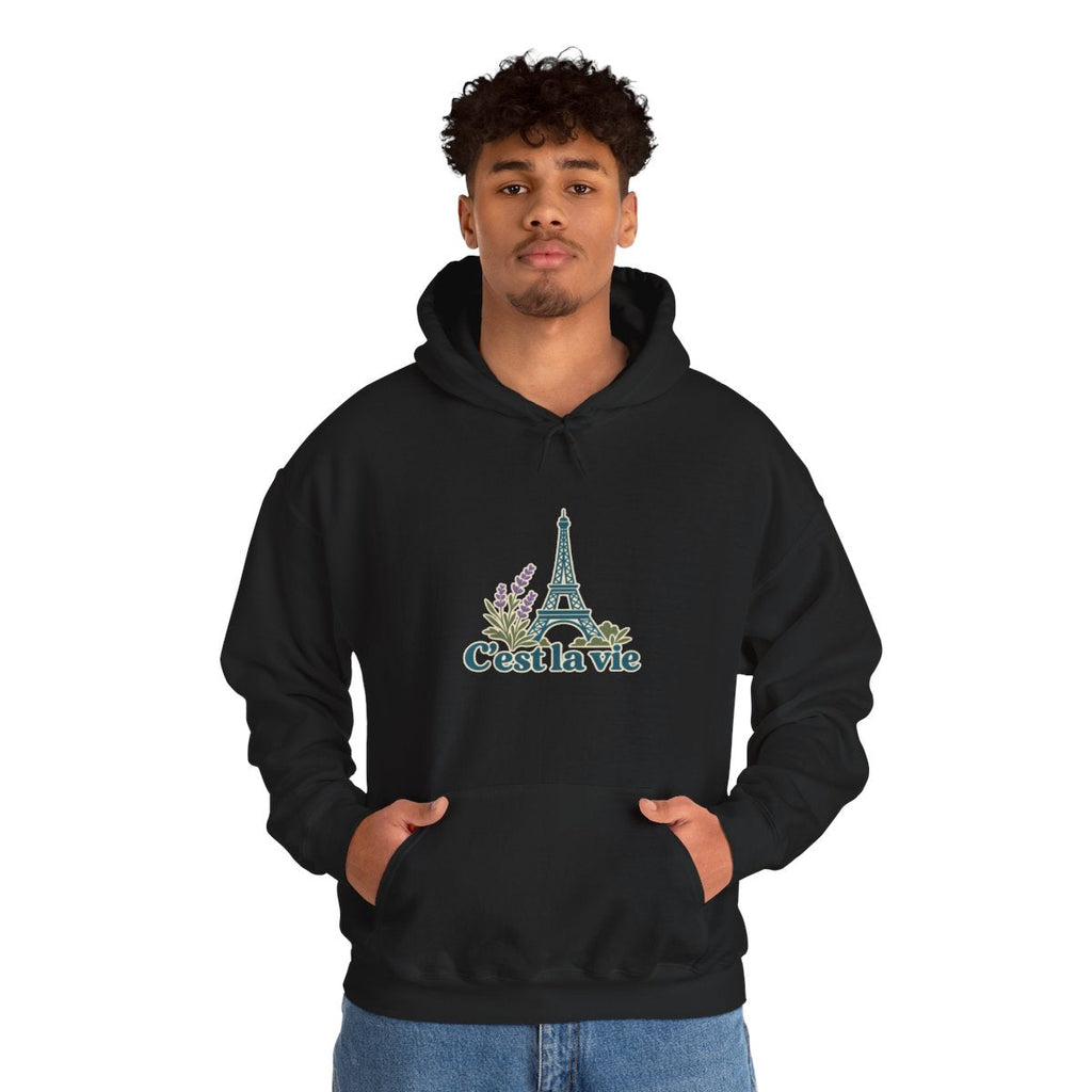 France Hoodie | Eiffel Tower | C'est la vie | Country Travel Gift — on-model-98428 — View 08
