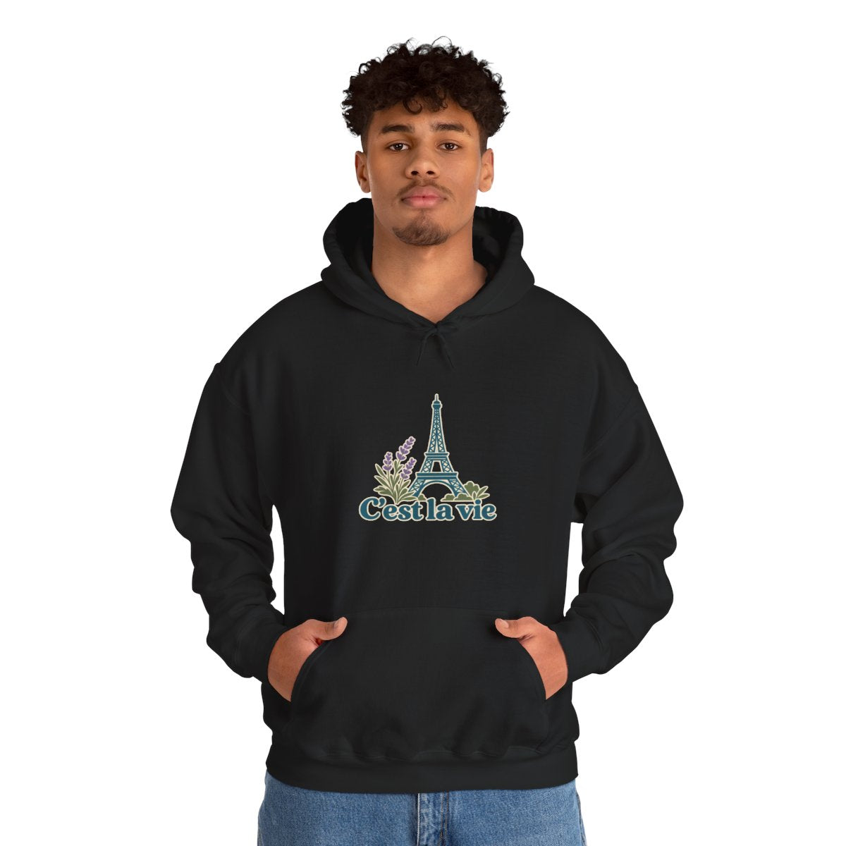 France Hoodie | Eiffel Tower | C'est la vie | Country Travel Gift — on-model-98428 — View 08