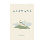 Germany Matte Poster | Bavarian Castle | Wanderlust | Country Travel Gift — front — View 01