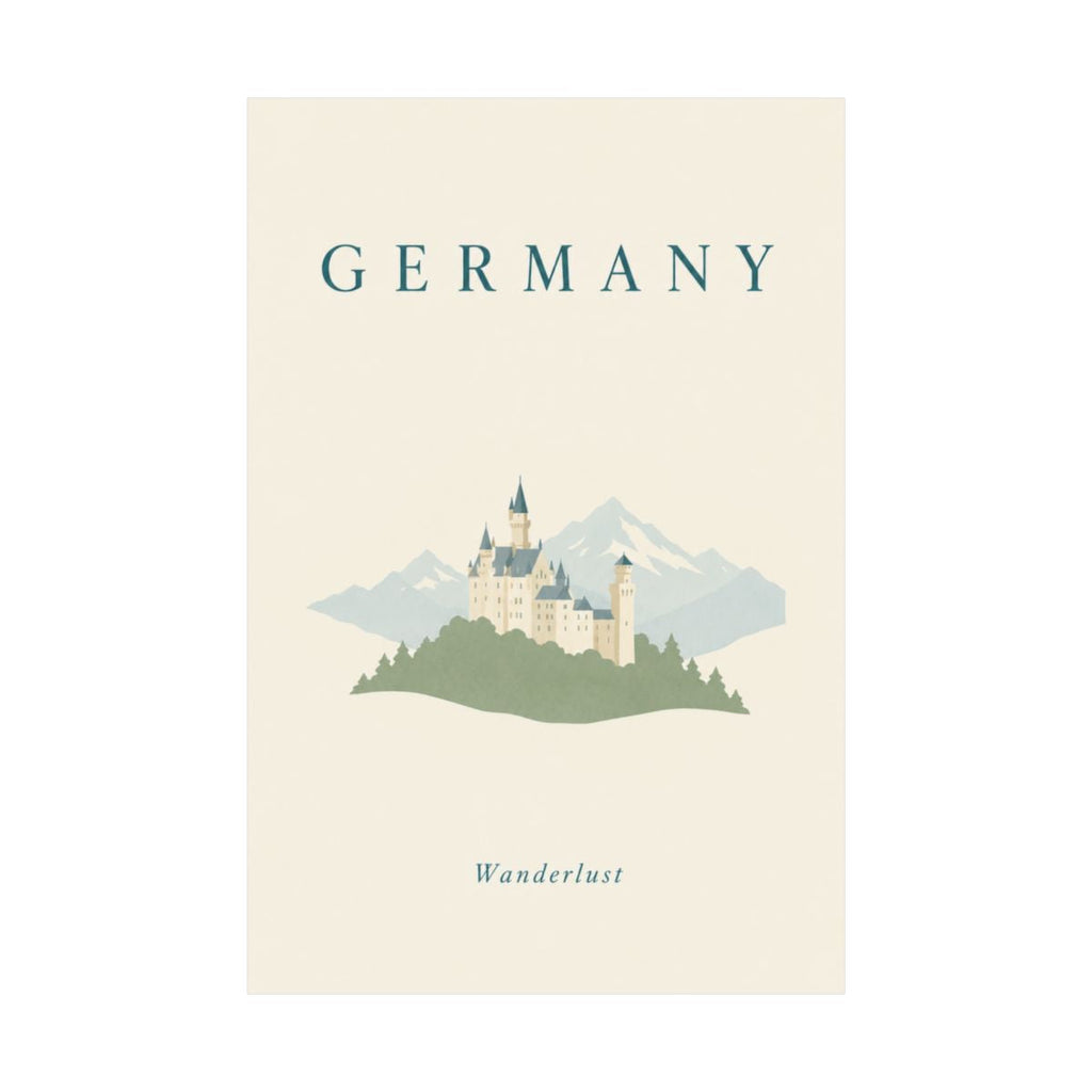Germany Matte Poster | Bavarian Castle | Wanderlust | Country Travel Gift — front-2 — View 02