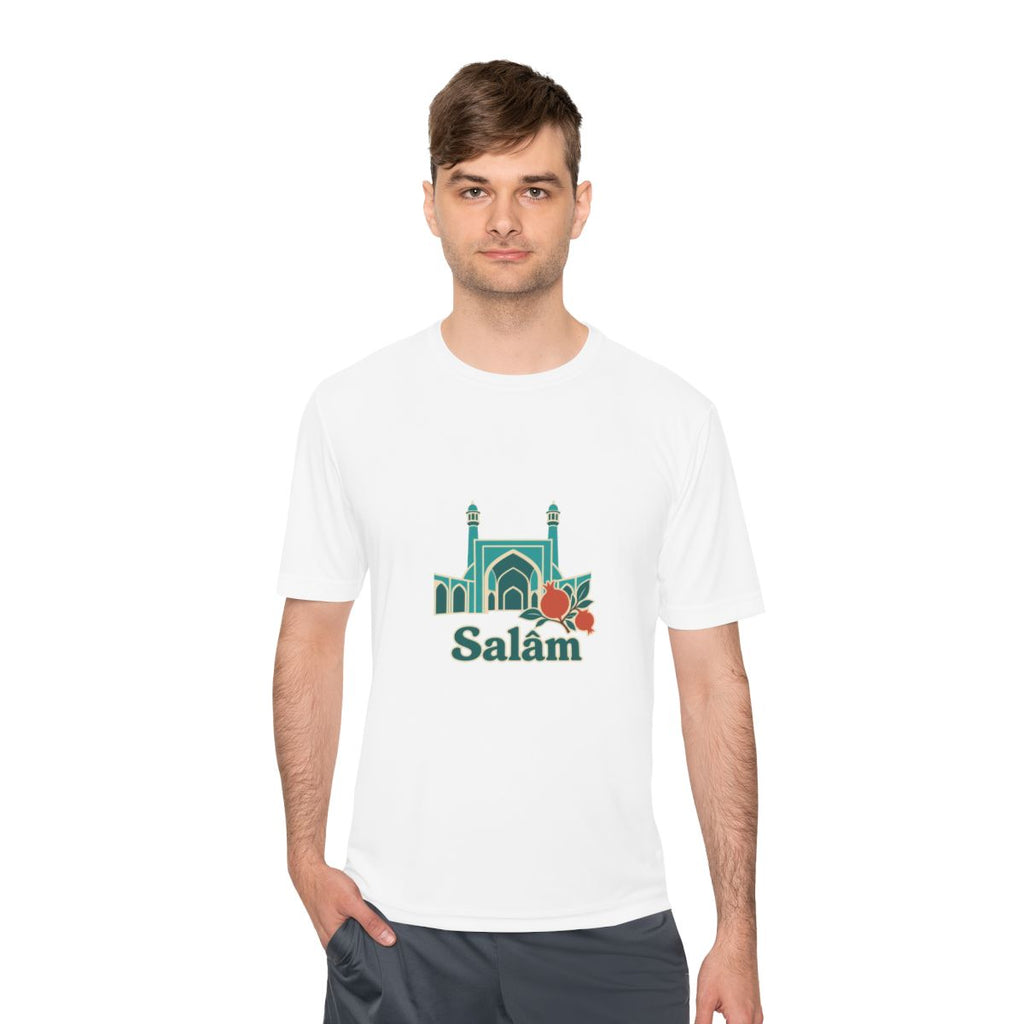 Iran Performance T-Shirt | Persian Arch | Salâm | Country Travel Gift — person-1 — View 02