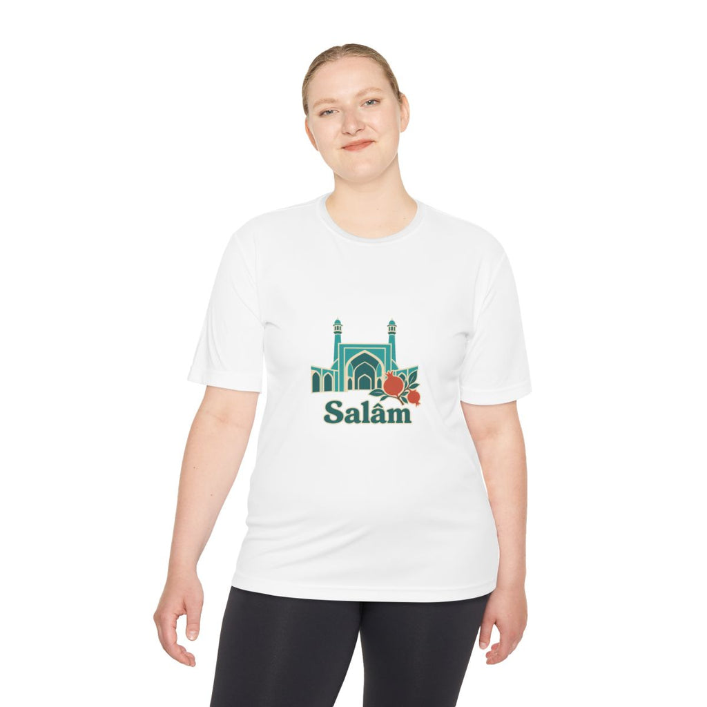 Iran Performance T-Shirt | Persian Arch | Salâm | Country Travel Gift — person-2 — View 03