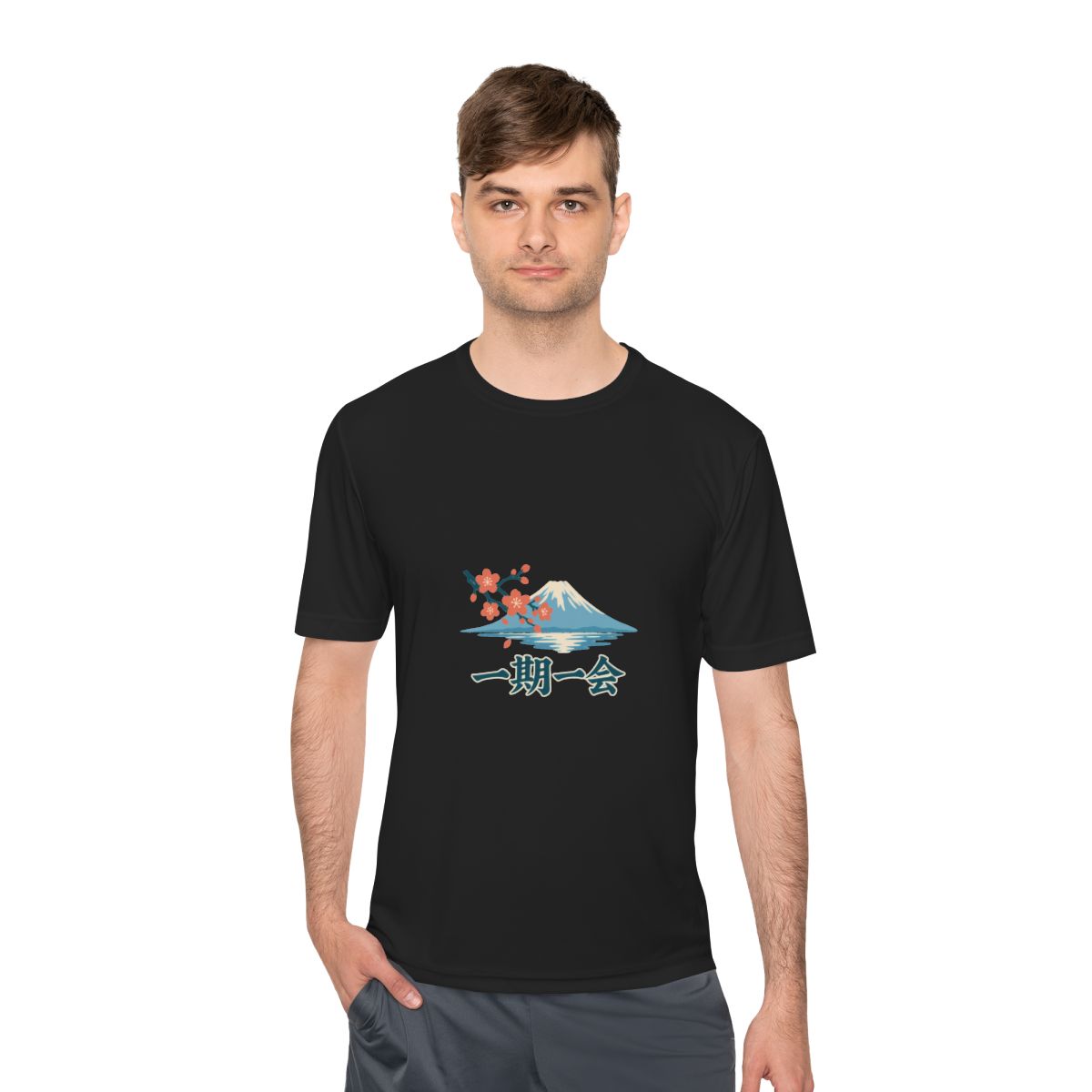 Japan Performance T-Shirt | Mount Fuji | 一期一会 | Country Travel Gift — person-1 — View 06