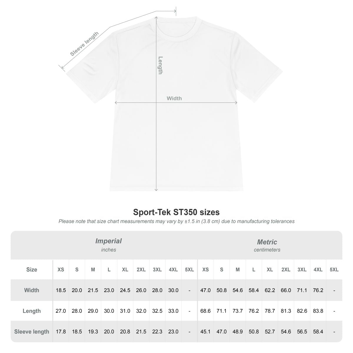 Japan Performance T-Shirt | Mount Fuji | 一期一会 | Country Travel Gift — size-chart — View 20