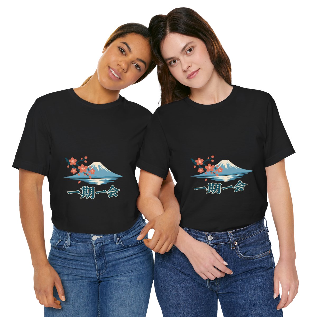 Japan Cotton T-Shirt | Mount Fuji | 一期一会 | Country Travel Gift — duo-2 — View 11