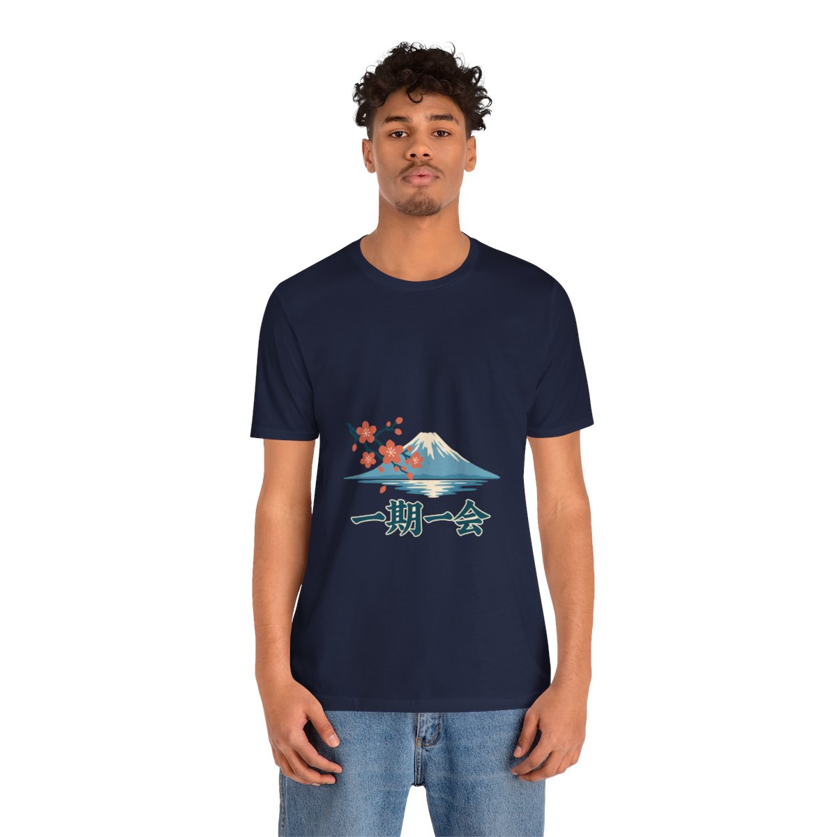 Japan Cotton T-Shirt | Mount Fuji | 一期一会 | Country Travel Gift — person-2 — View 16