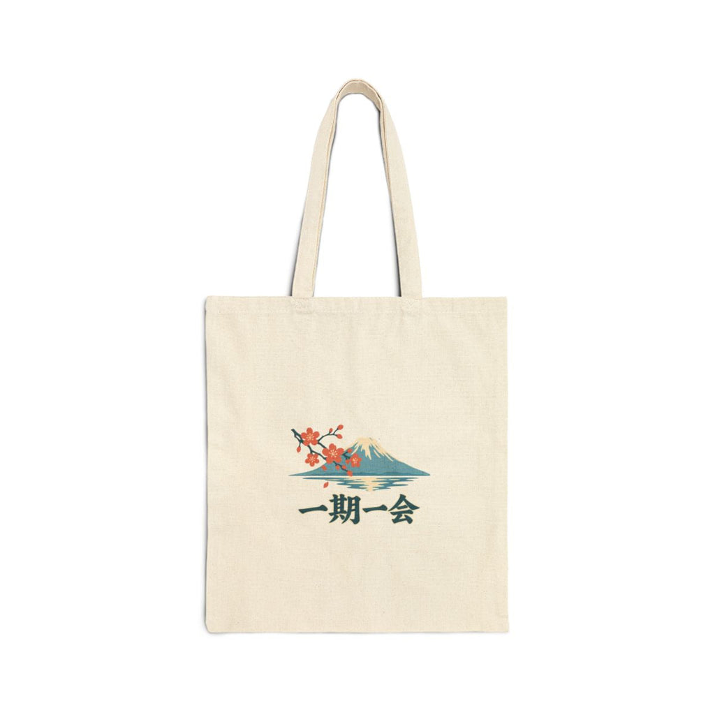 Japan Canvas Tote Bag | Mount Fuji | 一期一会 | Country Travel Gift — front — View 01