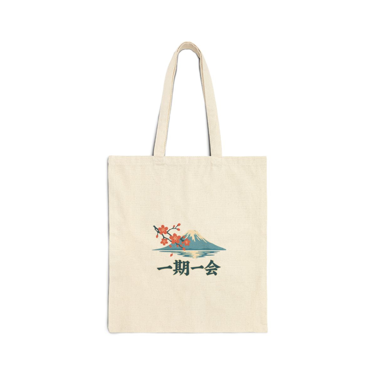 Japan Canvas Tote Bag | Mount Fuji | 一期一会 | Country Travel Gift — front — View 01