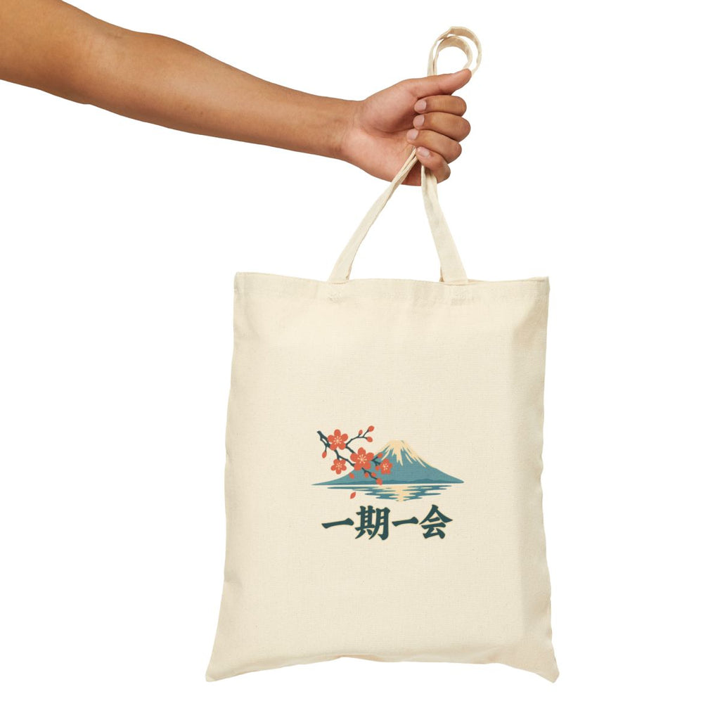 Japan Canvas Tote Bag | Mount Fuji | 一期一会 | Country Travel Gift — context-front — View 05