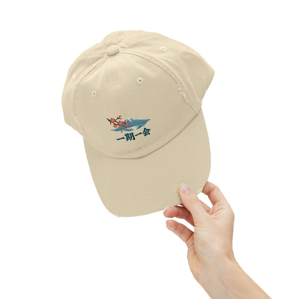 Japan Distressed Cap | Mount Fuji | 一期一会 | Country Travel Gift — person-context-2 — View 13