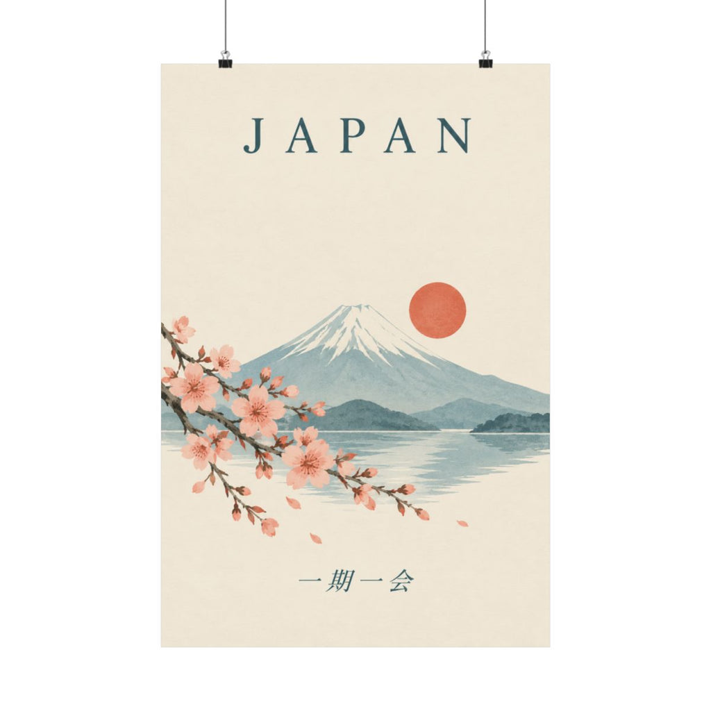 Japan Matte Poster | Mount Fuji | 一期一会 | Country Travel Gift — front — View 01