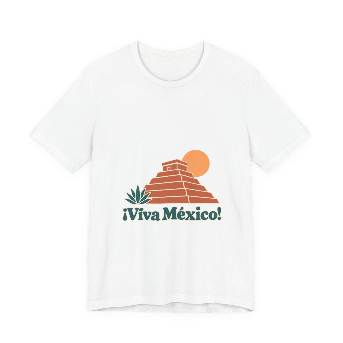 Mexico Cotton T-Shirt | Mayan Pyramid | ¡Viva México! | Country Travel Gift — front-2 — View 01