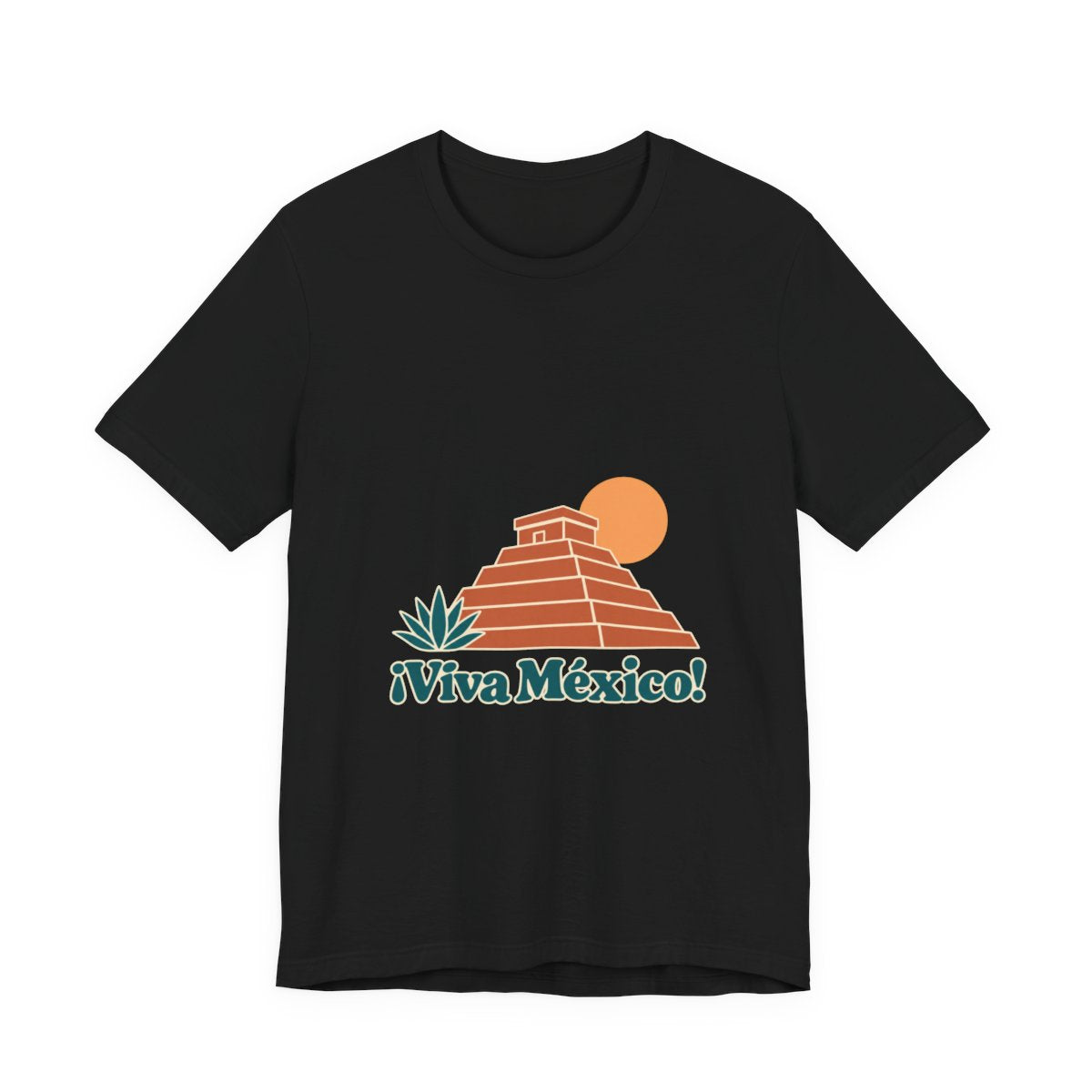 Mexico Cotton T-Shirt | Mayan Pyramid | ¡Viva México! | Country Travel Gift — front-2 — View 02