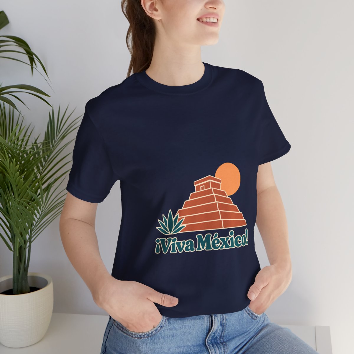 Mexico Cotton T-Shirt | Mayan Pyramid | ¡Viva México! | Country Travel Gift — lifestyle — View 12
