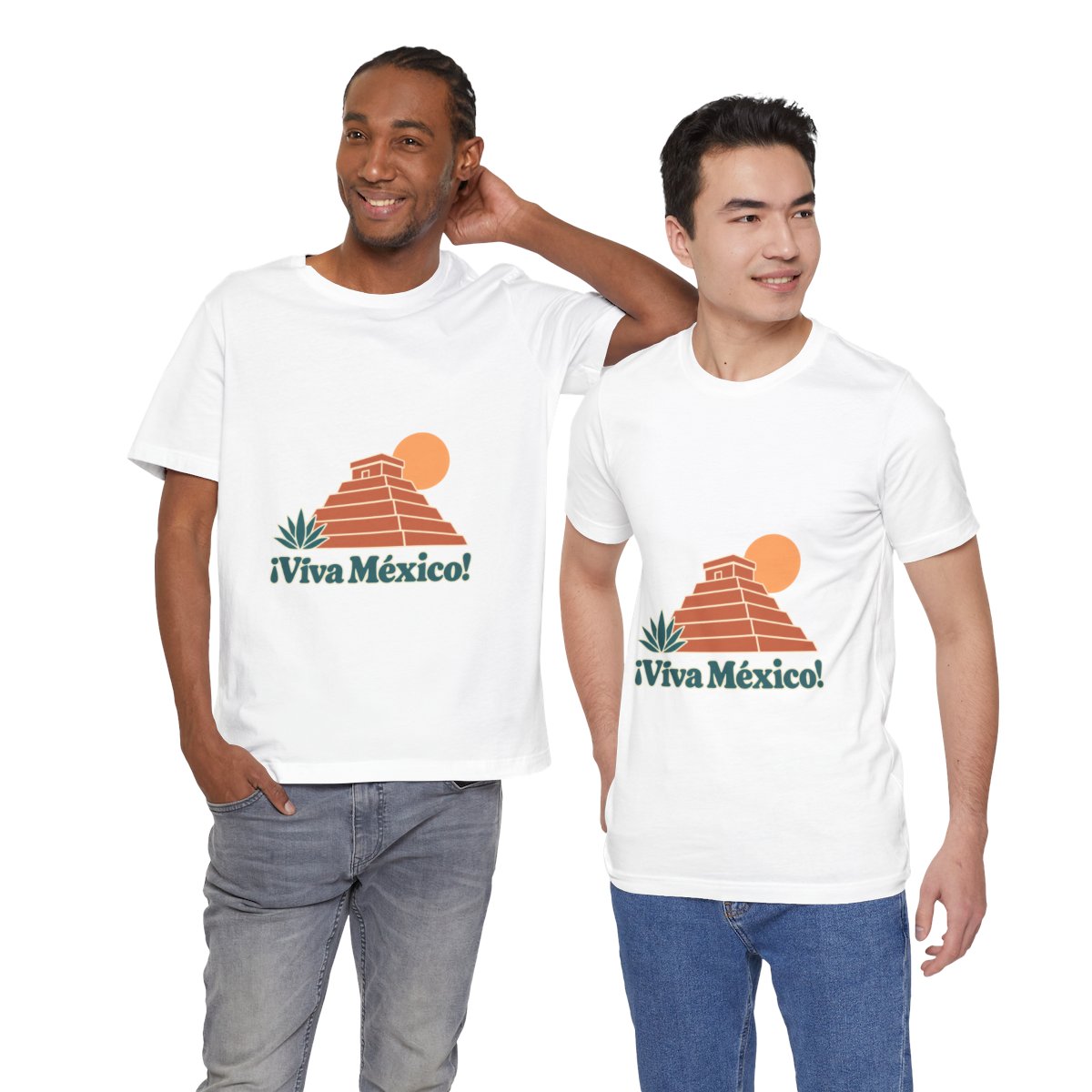 Mexico Cotton T-Shirt | Mayan Pyramid | ¡Viva México! | Country Travel Gift — duo-4 — View 13