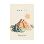 Mexico Matte Poster | Mayan Pyramid | ¡Viva México! | Country Travel Gift — front-2 — View 02