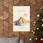 Mexico Matte Poster | Mayan Pyramid | ¡Viva México! | Country Travel Gift — context-1 — View 03