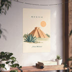 Mexico Matte Poster | Mayan Pyramid | ¡Viva México! | Country Travel Gift — context-3 — View 05