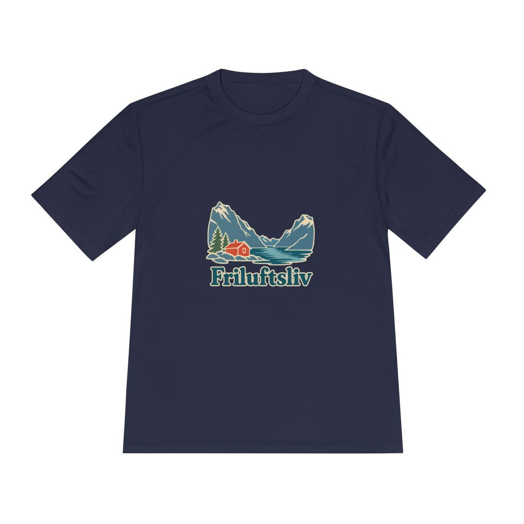 Norway Performance T-Shirt | Fjord and Cabin | Friluftsliv | Country Travel Gift — front — View 12